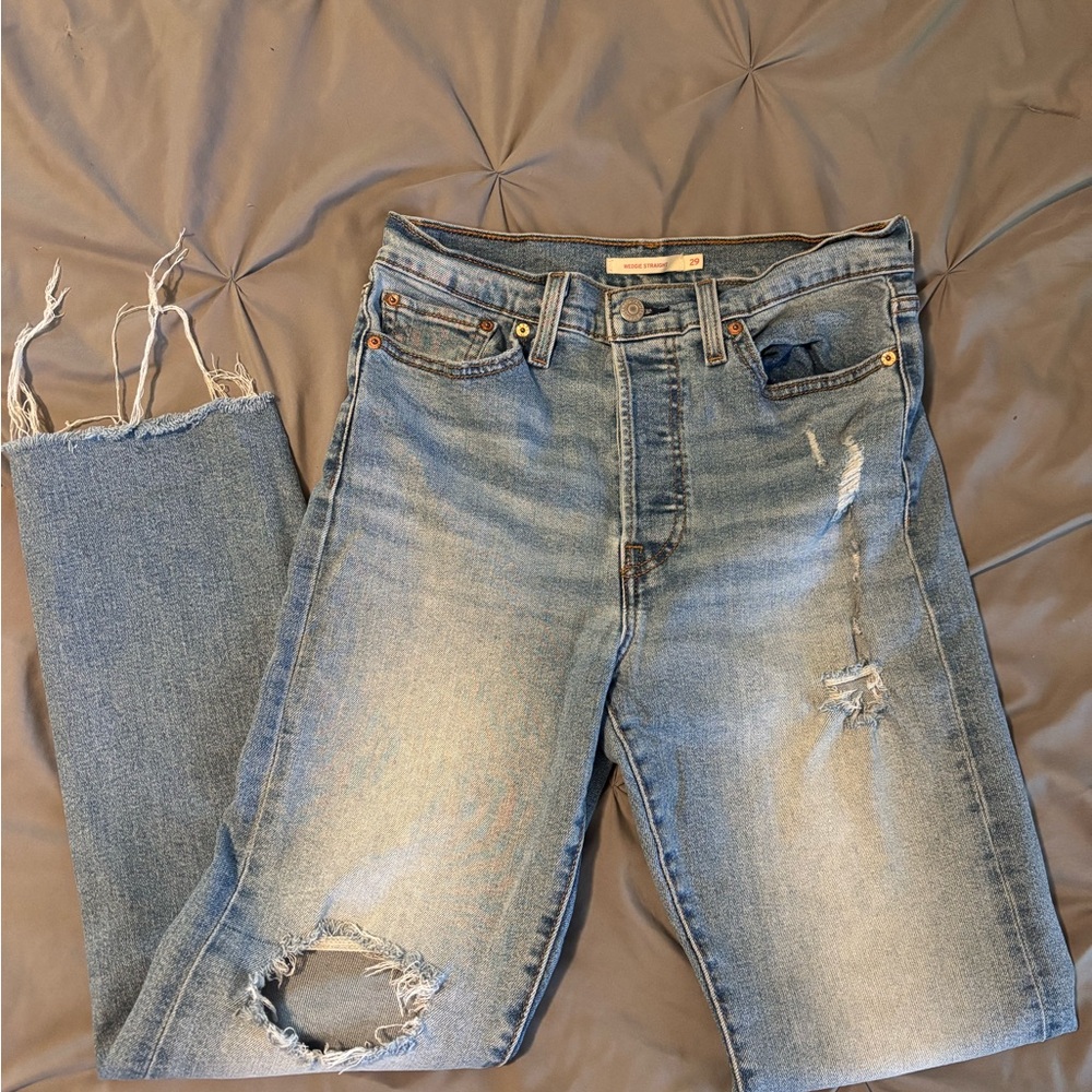 Levi’s Distressed Blue Jeans
